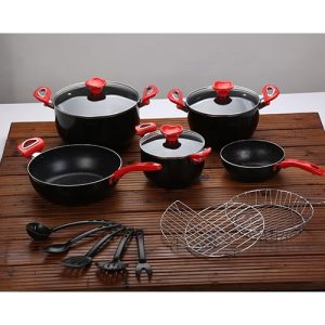 سرویس ۱۶ پارچه با کفگیر ملاقه پلاستیکی